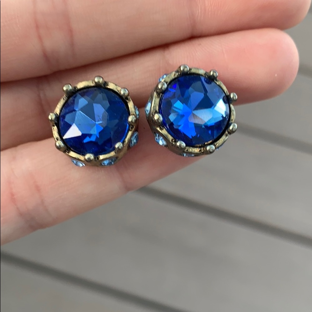 Royal blue stud earrings